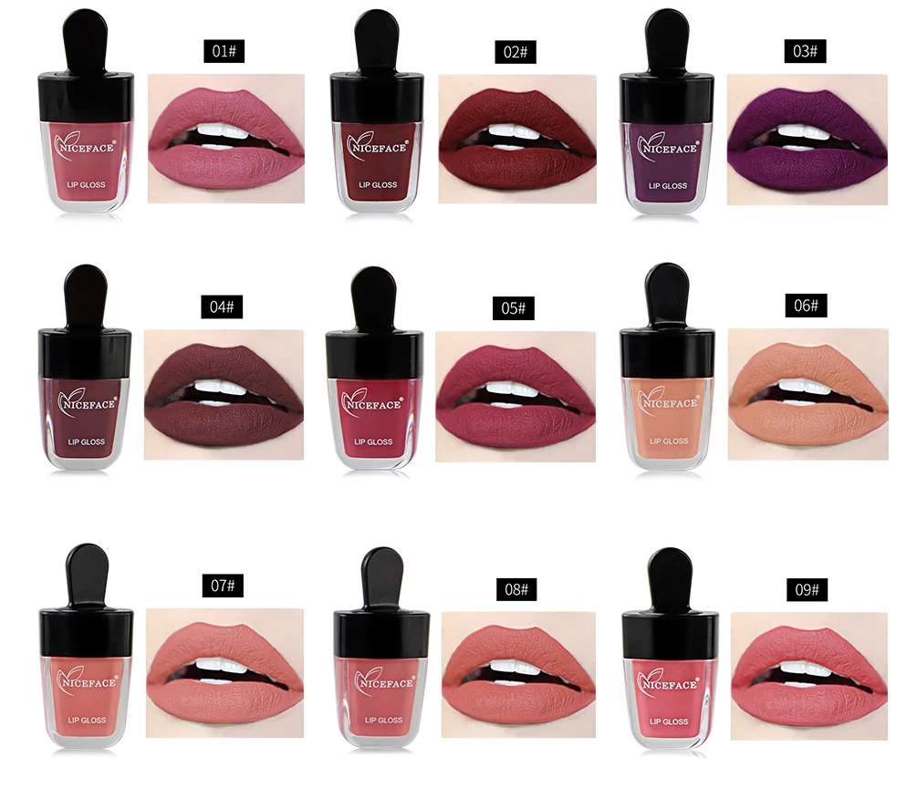 NICEFACE Matte Ice Cream Long-Lasting Moisturize Lip Tint Liquid Lipstick Batom Mate Lip Gloss Sexy Tattoo Cosmetic 13 Colors
NICEFACE Matte Ice Cream Long-Lasting Moisturize Lip Tint Liquid Lipstick Batom Mate Lip Gloss Sexy Tattoo Cosmetic 13 Colors