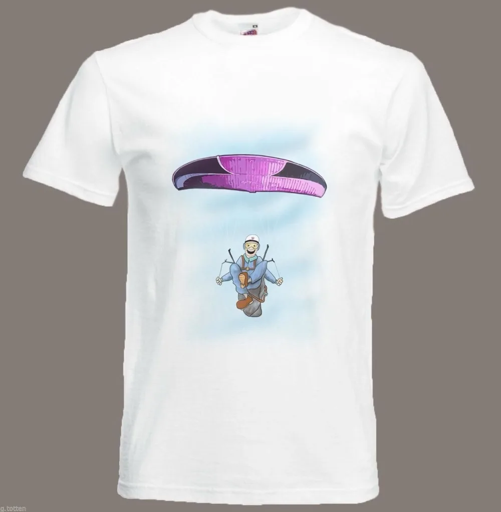 Paragliding T-Shirt Cartoon Paraglider Pilot 100% Cotton Short Sleeve O-Neck Tops Tee Shirts Hip Hop Tshirts
Paragliding T-Shirt Cartoon Paraglider Pilot 100% Cotton Short Sleeve O-Neck Tops Tee Shirts Hip Hop Tshirts