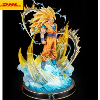 

20" Dragon Ball Statue Son Goku Bust Super Saiyan Full-Length Portrait Kakarotto GK Action Figure Collectible Model 50CM B788