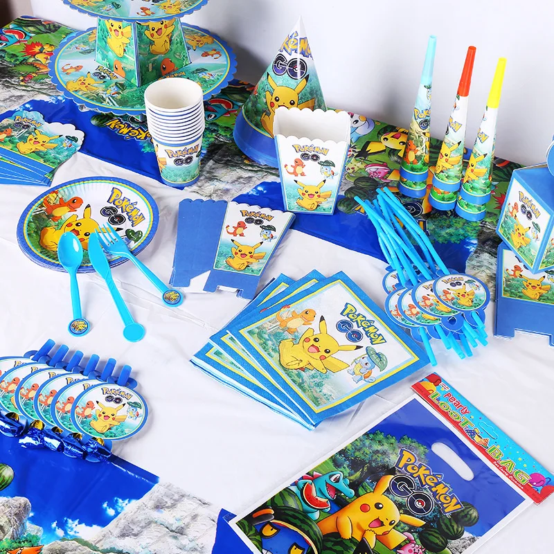 Pokemon Pikachu Party Disposable Tableware Plate Napkins Candy/popcorn Box for Birthday Party supplies Baby Shower Decoration
Pokemon Pikachu Party Disposable Tableware Plate Napkins Candy/popcorn Box for Birthday Party supplies Baby Shower Decoration