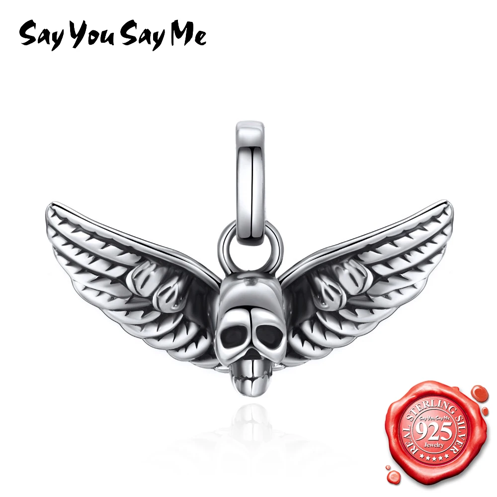 SAY YOU SAY ME Royal Angel Wings Necklace Punk 925 Sterling Silver Trendy Skull Pendant Necklace Fine Jewelry Dropshipping
SAY YOU SAY ME Royal Angel Wings Necklace Punk 925 Sterling Silver Trendy Skull Pendant Necklace Fine Jewelry Dropshipping