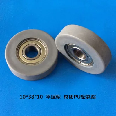 

high quality polyurethane PU coated ball bearings 6000zz embedded bearing Total Diamater: 10*38*10mm