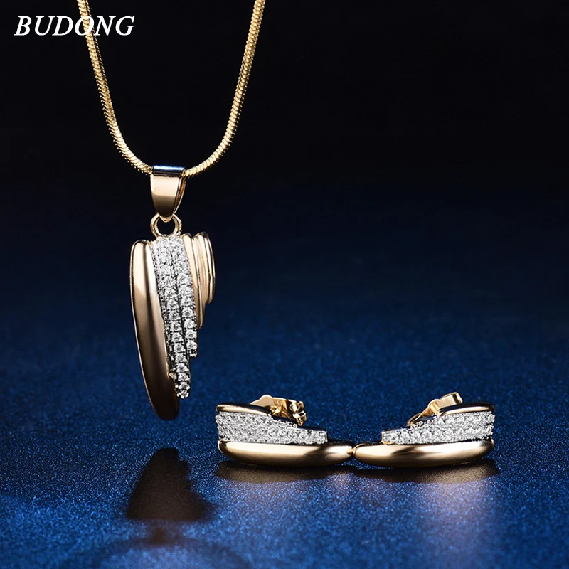 BUDONG Infinity Gold Color Metallic Earrings Statement Wings Jewelry Set for Women Punk Style Female Party Jewelry Sets XUT030A
BUDONG Infinity Gold Color Metallic Earrings Statement Wings Jewelry Set for Women Punk Style Female Party Jewelry Sets XUT030A