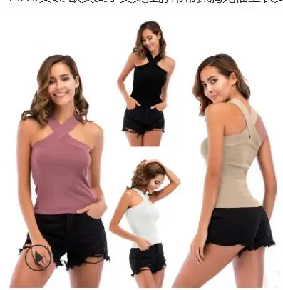 New knit halter top sexy tight-fitting camisole female summer bottoming shirt
New knit halter top sexy tight-fitting camisole female summer bottoming shirt