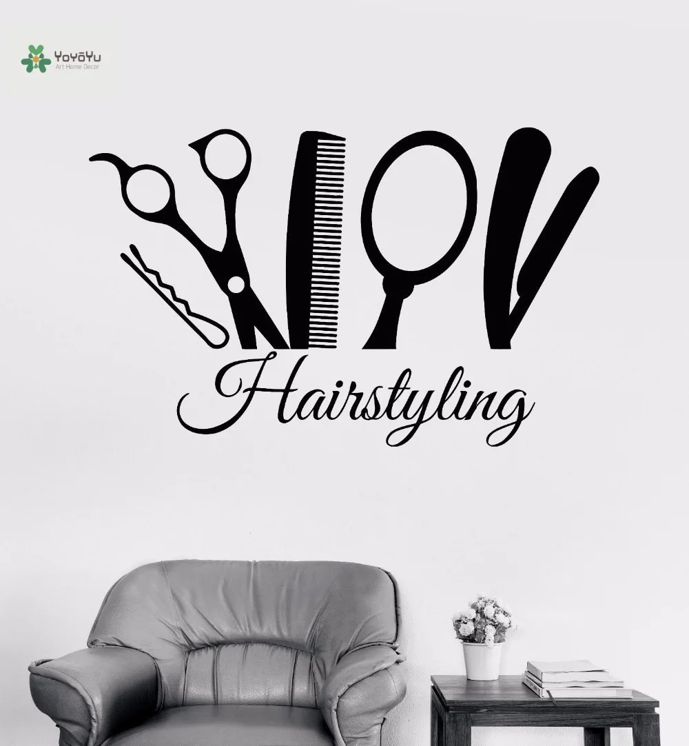 YOYOYU Vinyl Wall Decal Scissors Comb Mirror Hairdressing Hair Salon Barber Tools Interior Room Art Decoration Stickers FD352
YOYOYU Vinyl Wall Decal Scissors Comb Mirror Hairdressing Hair Salon Barber Tools Interior Room Art Decoration Stickers FD352