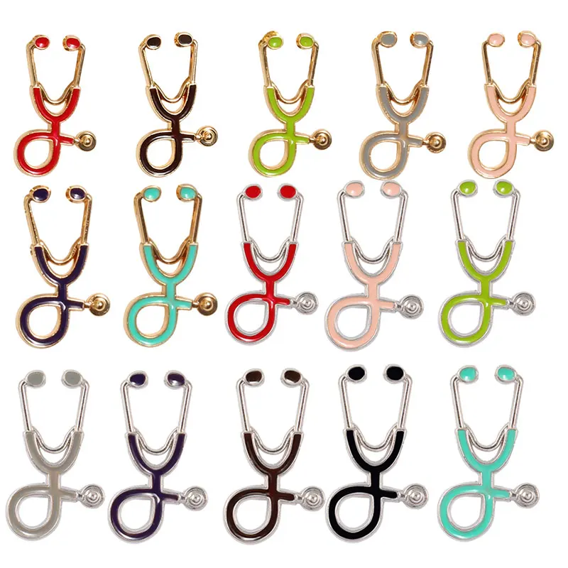 Doctors Nurses Gold Sliver Mini Stethoscope Brooches Pins Jackets Coat Lapel Pin Bag Button Collar Badges Gifts Medical Jewelry
Doctors Nurses Gold Sliver Mini Stethoscope Brooches Pins Jackets Coat Lapel Pin Bag Button Collar Badges Gifts Medical Jewelry
