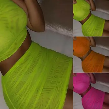 Women Summer Sexy Bright Color Sleeveless Top High Waist Skirt two piece set Ladies Evening Party Club Wear Bodycon Sets 2PCs
Women Summer Sexy Bright Color Sleeveless Top High Waist Skirt two piece set Ladies Evening Party Club Wear Bodycon Sets 2PCs
