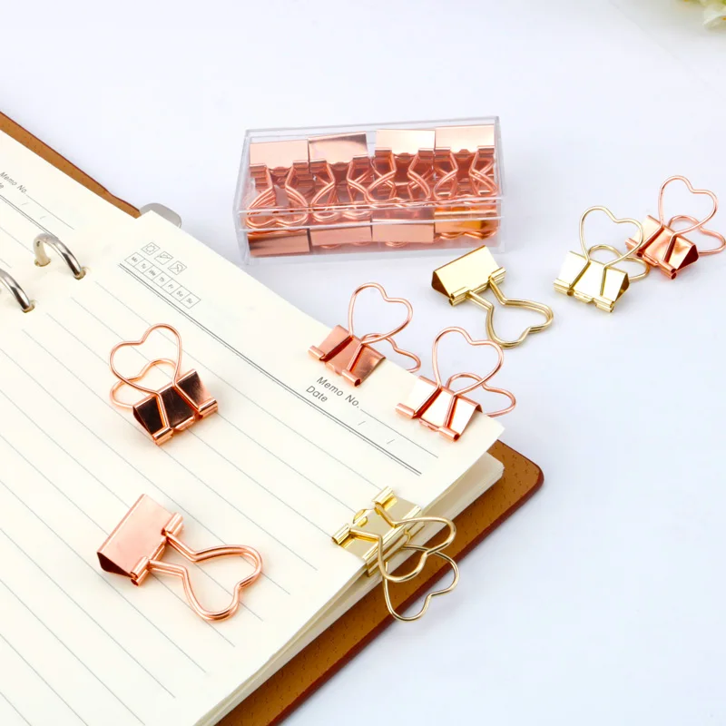 10pcs Kawaii Gold Rose Gold Color Binder Clip Hollow Out Heart Shape Metal Binder Clips Photos Tickets Notes Letter Paper Clip
10pcs Kawaii Gold Rose Gold Color Binder Clip Hollow Out Heart Shape Metal Binder Clips Photos Tickets Notes Letter Paper Clip