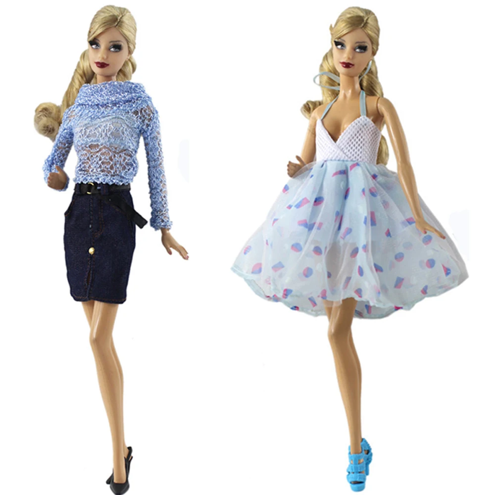 NK 2019 Two Set Doll Dress Top Fashion Style Skirt Colourful Outfits For Barbie Doll Accessories Best Gift 010A
NK 2019 Two Set Doll Dress Top Fashion Style Skirt Colourful Outfits For Barbie Doll Accessories Best Gift 010A