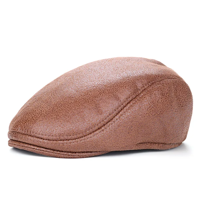 Autumn Winter New Men PU Cap Casual Painter Hat Retro Sunshade Leather Popular Solid Color Beret Hats For Male
Autumn Winter New Men PU Cap Casual Painter Hat Retro Sunshade Leather Popular Solid Color Beret Hats For Male