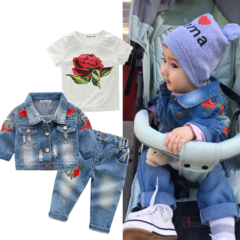 High Quality 2019 Children Clothing 3PCS Toddler Kids Baby Girls Ruffle Pink Tops Denim Pants Winter Autumn Outfits Clothes Set
High Quality 2019 Children Clothing 3PCS Toddler Kids Baby Girls Ruffle Pink Tops Denim Pants Winter Autumn Outfits Clothes Set