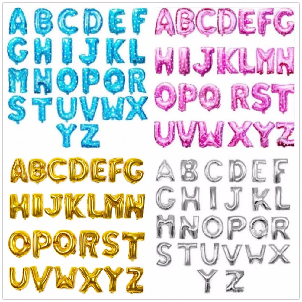 16Inch Blue Gold Pink Silver Alphabet Letters Balloons Birthday Party Decorations Kids Foil Balloon New Year Party Wedding Decor
16Inch Blue Gold Pink Silver Alphabet Letters Balloons Birthday Party Decorations Kids Foil Balloon New Year Party Wedding Decor
