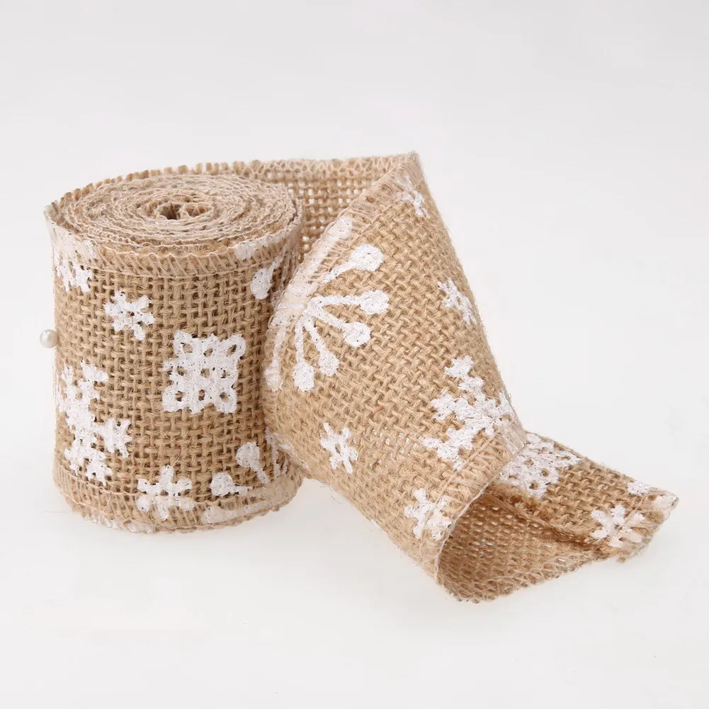 5m/Roll DIY Handmade Christmas Crafts Jute Hessian Natural Belt Burlap Band with Snowfla Event Party Wedding Decoration Craft
5m/Roll DIY Handmade Christmas Crafts Jute Hessian Natural Belt Burlap Band with Snowfla Event Party Wedding Decoration Craft