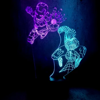Marvel Iron Spider Man RGB Night Light 3D LED Mix Color Captain America shield Lamp for Children Baby Sleep Light Boy Gift USB
Marvel Iron Spider Man RGB Night Light 3D LED Mix Color Captain America shield Lamp for Children Baby Sleep Light Boy Gift USB