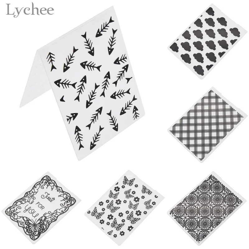 Lychee 1pc Plastic Embossing Folder For Scrapbook DIY Album Card Tool Template Stamp Card Making Decoration Butterfly Fish Bone
Lychee 1pc Plastic Embossing Folder For Scrapbook DIY Album Card Tool Template Stamp Card Making Decoration Butterfly Fish Bone