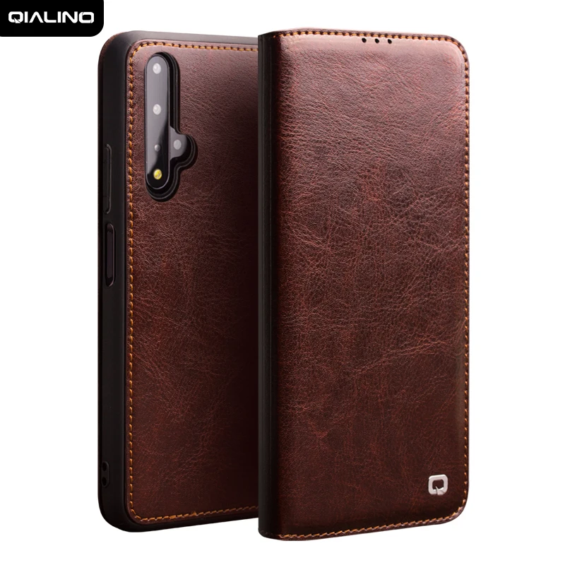 QIALINO Luxury Genuine Leather Flip Case for Huawei Honor 20 Pure Handmade Cover with Card Slot for Honor 20 Pro 6.26 inch
QIALINO Luxury Genuine Leather Flip Case for Huawei Honor 20 Pure Handmade Cover with Card Slot for Honor 20 Pro 6.26 inch