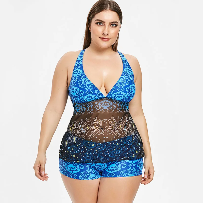 Plus Size 5XL Mesh Sheer Tankini Set Women XXXXL XXXL XXL Monokini Large Size Swimsuit Two Piece Swimwear Swim Suit Beachwear
Plus Size 5XL Mesh Sheer Tankini Set Women XXXXL XXXL XXL Monokini Large Size Swimsuit Two Piece Swimwear Swim Suit Beachwear