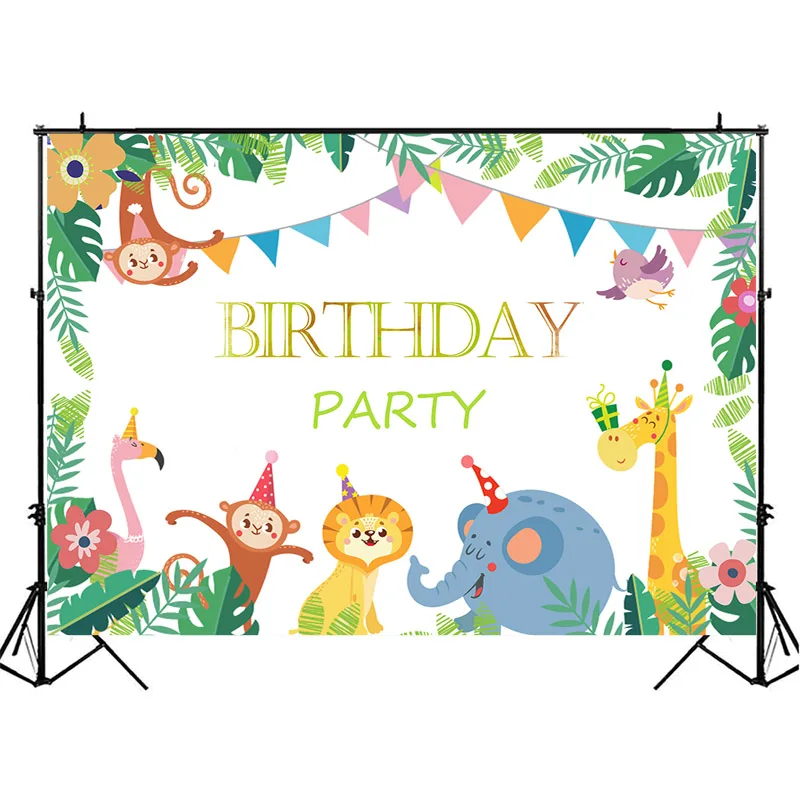 Neoback Jungle Safari Birthday Backdrop Cartoon Animal Child 1st Birthday Photography Background Happy Birthday Party Backdrops
Neoback Jungle Safari Birthday Backdrop Cartoon Animal Child 1st Birthday Photography Background Happy Birthday Party Backdrops
