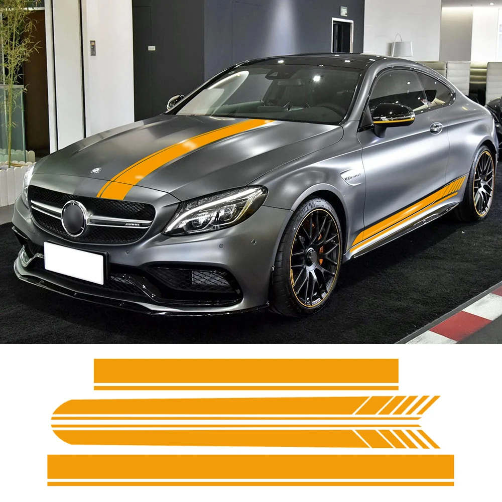 Auto Side Skirt Car Sticker Car Hood Roof Racing Stripe Side Body Garland for Mercedes Benz C63 AMG Coupe
Auto Side Skirt Car Sticker Car Hood Roof Racing Stripe Side Body Garland for Mercedes Benz C63 AMG Coupe