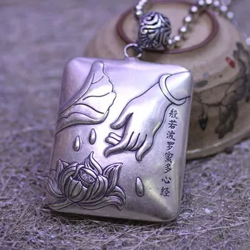 S990 silver silver Lotus Sutra Scripture Pendant Chain Pendant generous manufacturers selling auspicious Bergamot
S990 silver silver Lotus Sutra Scripture Pendant Chain Pendant generous manufacturers selling auspicious Bergamot