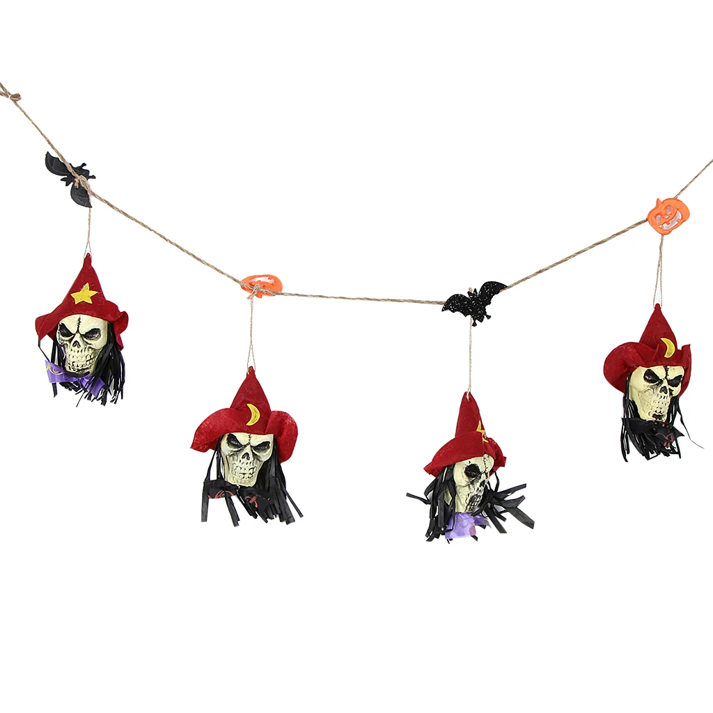 Halloween Skull Skeleton Banner Hanging Garland Party Decoration