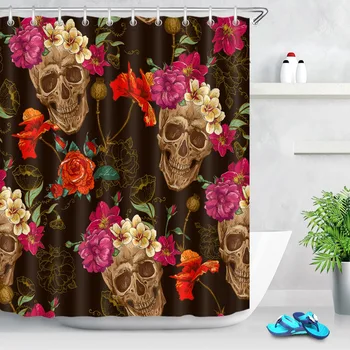 LB 180*180 Sugar Skull Custom Shower Curtains Red Flower Halloween Luxury Bathroom Curtain Fabric Polyester for Bathtub Decor
LB 180*180 Sugar Skull Custom Shower Curtains Red Flower Halloween Luxury Bathroom Curtain Fabric Polyester for Bathtub Decor