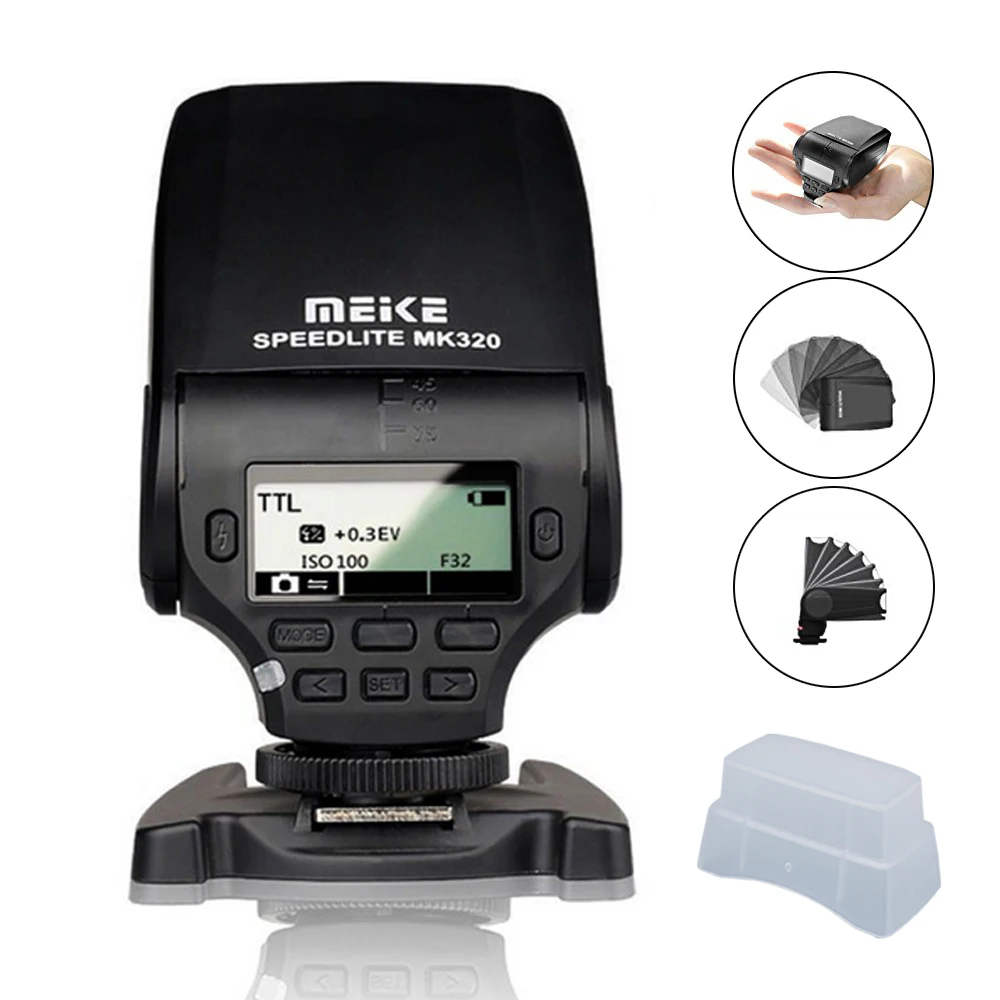 Meike MK320 MK-320 TTL Flash Speedlight Hot Shoes Flash for Canon Camera 760D 750D 700D 650D 600D 550D 70D 60D 5D III 7D II
Meike MK320 MK-320 TTL Flash Speedlight Hot Shoes Flash for Canon Camera 760D 750D 700D 650D 600D 550D 70D 60D 5D III 7D II