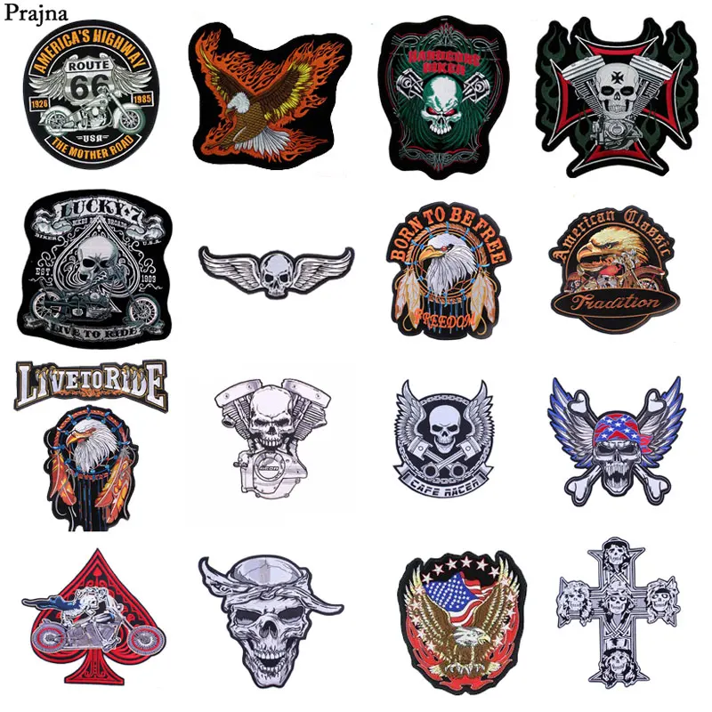 Prajna Rock Biker Patches Skull Patch Iron-on Stickers On Jacket Punk Stripes For Clothes DIY Jeans Stranger Things Embroidery
Prajna Rock Biker Patches Skull Patch Iron-on Stickers On Jacket Punk Stripes For Clothes DIY Jeans Stranger Things Embroidery