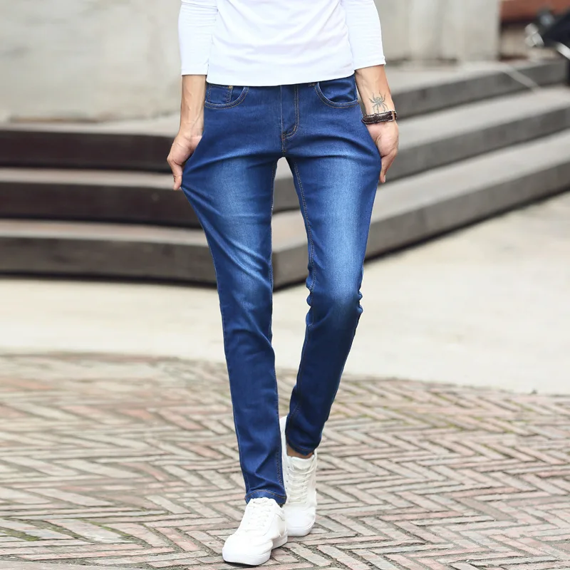 Mens Skinny Jeans 2019 New Classic Solid Casual Designer Straight Blue Stretch Denim Pencil Trouers
Mens Skinny Jeans 2019 New Classic Solid Casual Designer Straight Blue Stretch Denim Pencil Trouers