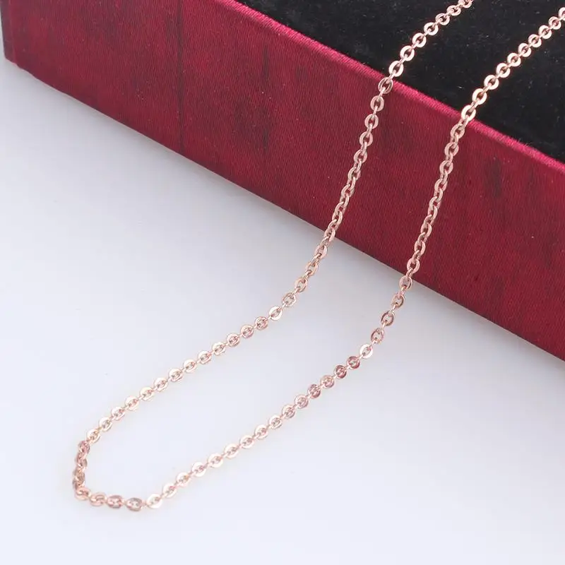 1.5mm width rose gold color O word chains length 50cm 316L Stainless steel Necklace for men women jewelry wholesale
1.5mm width rose gold color O word chains length 50cm 316L Stainless steel Necklace for men women jewelry wholesale