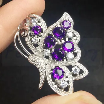 Natural real amethyst or emerald butterfly style brooch pins Free shipping 925 sterling silver 0.2ct*7pcs gemstone T8100914
Natural real amethyst or emerald butterfly style brooch pins Free shipping 925 sterling silver 0.2ct*7pcs gemstone T8100914