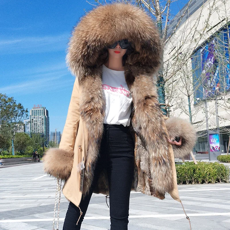 2019 New long fur parka winter jacket women plus size real fur coat rex rabbit fur lining big raccoon fur collar hooded clothing
2019 New long fur parka winter jacket women plus size real fur coat rex rabbit fur lining big raccoon fur collar hooded clothing