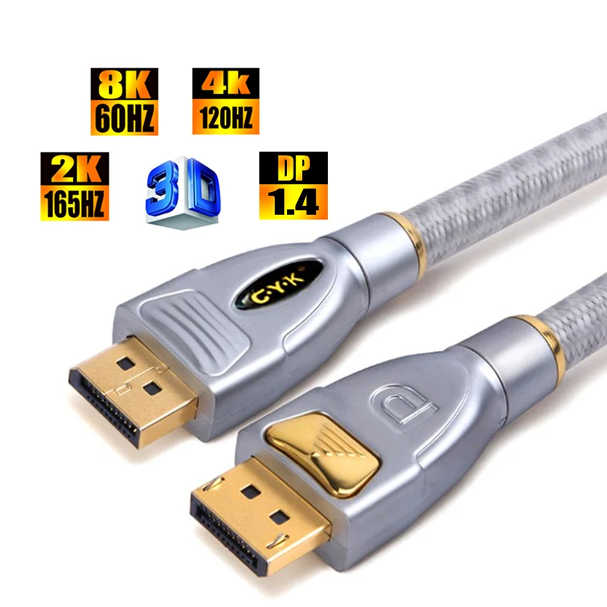Displayport 1.4 Cable DP To DP Video Audio 32.4Gbps High Speed 8k 60Hz 4k 120Hz 2K 165Hz For HDTV Projector Display port
Displayport 1.4 Cable DP To DP Video Audio 32.4Gbps High Speed 8k 60Hz 4k 120Hz 2K 165Hz For HDTV Projector Display port