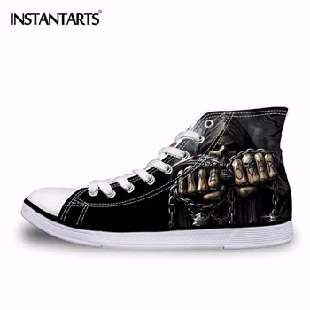 INSTANTARTS Cool Skull Reaper Canvas Shoes Fashion Men's High-Top Vulcanize Shoes Classic Lace Up High Top Flat Shoes for Man
INSTANTARTS Cool Skull Reaper Canvas Shoes Fashion Men's High-Top Vulcanize Shoes Classic Lace Up High Top Flat Shoes for Man