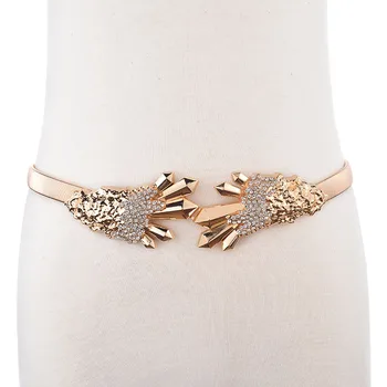 Luxury Women Waist Belt Clasp Front Stretch Metal Leaves Waistband Elastic Stretch Strap Belts Cummerbund Ceinture
Luxury Women Waist Belt Clasp Front Stretch Metal Leaves Waistband Elastic Stretch Strap Belts Cummerbund Ceinture