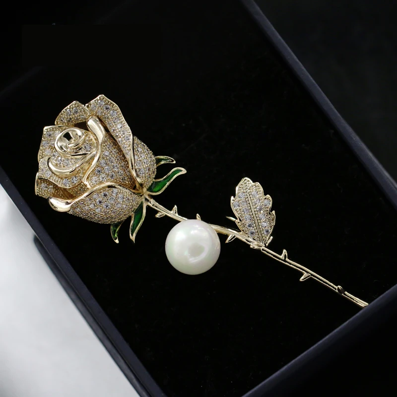 High-grade pearl zircon rose brooch pin female creative wild pin decoration Pin Badge Clothing Decoration accessories
High-grade pearl zircon rose brooch pin female creative wild pin decoration Pin Badge Clothing Decoration accessories