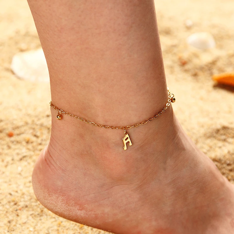 Women's Stainless Steel Barefoot Sandals Crochet Gold Notes Pendant Anklet New Ankle Bracelet Girls Leg Chain Christmas Gift
Women's Stainless Steel Barefoot Sandals Crochet Gold Notes Pendant Anklet New Ankle Bracelet Girls Leg Chain Christmas Gift