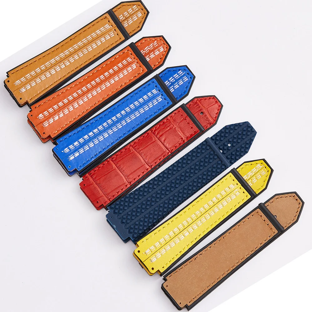 Cowhide Leather Watch Band for Hublot Big Bang Watches Accessories 25MM Men Wristband no Buckle Watch Strap Orange/Blue/Red
Cowhide Leather Watch Band for Hublot Big Bang Watches Accessories 25MM Men Wristband no Buckle Watch Strap Orange/Blue/Red