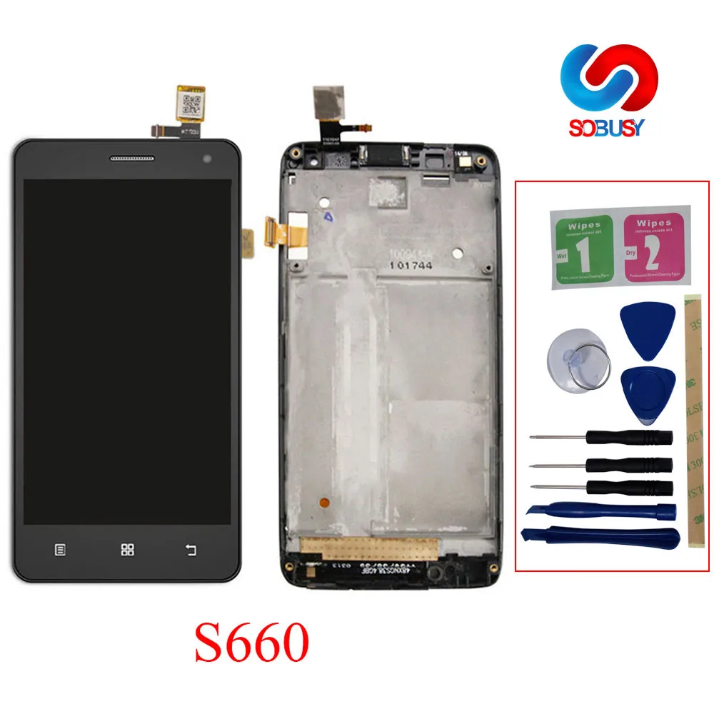 Full LCD For Lenovo S660 LCD Display Panel Screen Module Touch Screen Digitizer Sensor Glass Assembly + Frame Replacement parts
Full LCD For Lenovo S660 LCD Display Panel Screen Module Touch Screen Digitizer Sensor Glass Assembly + Frame Replacement parts