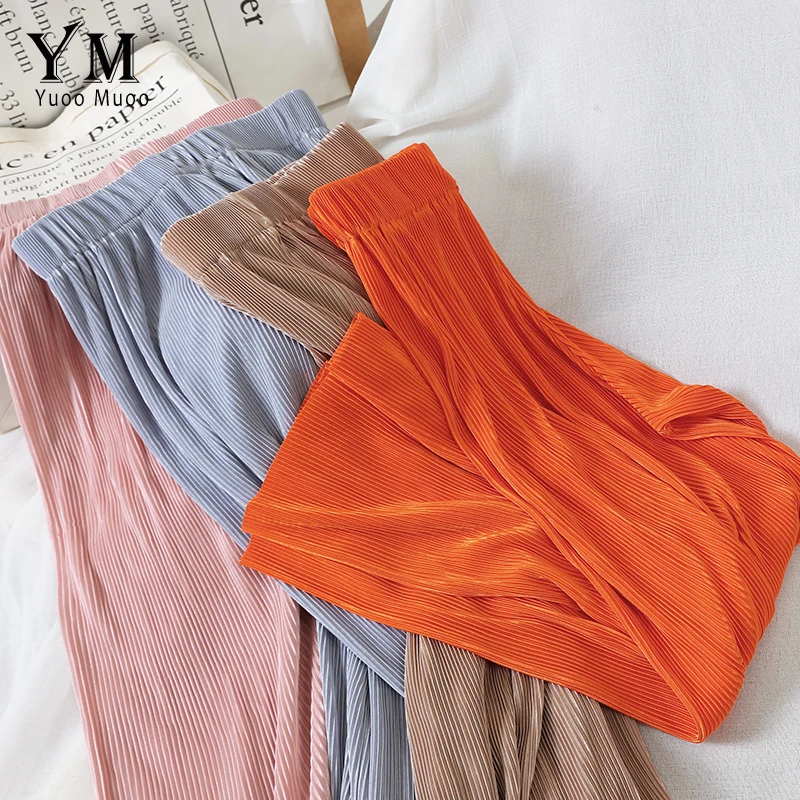 YuooMuoo Vogue Pleated High Waist Wide Leg Pants 2019 Summer Good Quality Comfy Trousers Women Streetwear Casual Harajuku Pants
YuooMuoo Vogue Pleated High Waist Wide Leg Pants 2019 Summer Good Quality Comfy Trousers Women Streetwear Casual Harajuku Pants