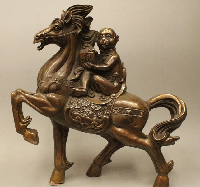 wholesale factory 15" China Chinese Spirit Fengshui Copper Bronze Zodiac Monkey On Horse Statue
wholesale factory 15" China Chinese Spirit Fengshui Copper Bronze Zodiac Monkey On Horse Statue