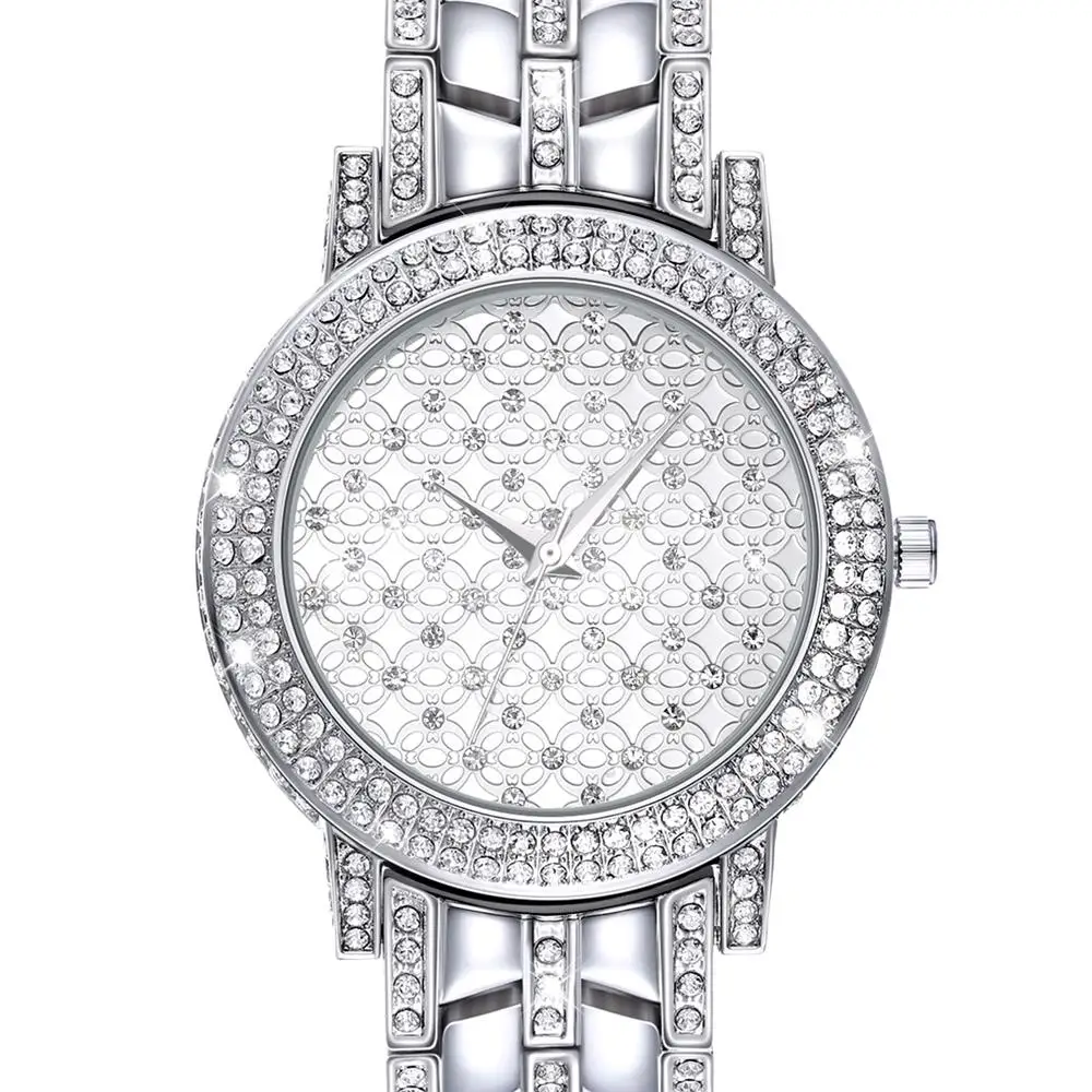 Luxury Ladies Quartz Watch Full Crystal Stones Women Clock Rhodium Gold Color Round Case Drop Shipping
Luxury Ladies Quartz Watch Full Crystal Stones Women Clock Rhodium Gold Color Round Case Drop Shipping