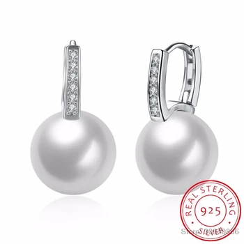 Sterling Silver Jewelry Earrings 925 Sterling Silver Crystal Pearl Hoop Earrings Brincos Pendientes de plata
Sterling Silver Jewelry Earrings 925 Sterling Silver Crystal Pearl Hoop Earrings Brincos Pendientes de plata