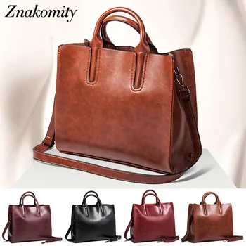 Znakomity Fashion Women leather handbags big Women's large tote hand bag ladies vintage Soft pu leather box shoulder bag female
Znakomity Fashion Women leather handbags big Women's large tote hand bag ladies vintage Soft pu leather box shoulder bag female