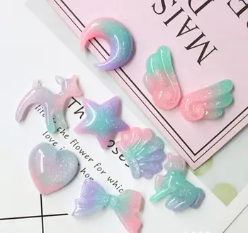 wholesale! 100pcs unicorn, angel wings Moon Star Heart glitter DIY Crafts for Flat Back Resin Cabochon Scrapbook Embellishment
wholesale! 100pcs unicorn, angel wings Moon Star Heart glitter DIY Crafts for Flat Back Resin Cabochon Scrapbook Embellishment