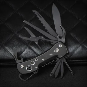 Black Multifunctional Swiss Knife Multi Purpose Army Folding Pocket Knife Outdoor Camping Survival EDC Tool
Black Multifunctional Swiss Knife Multi Purpose Army Folding Pocket Knife Outdoor Camping Survival EDC Tool