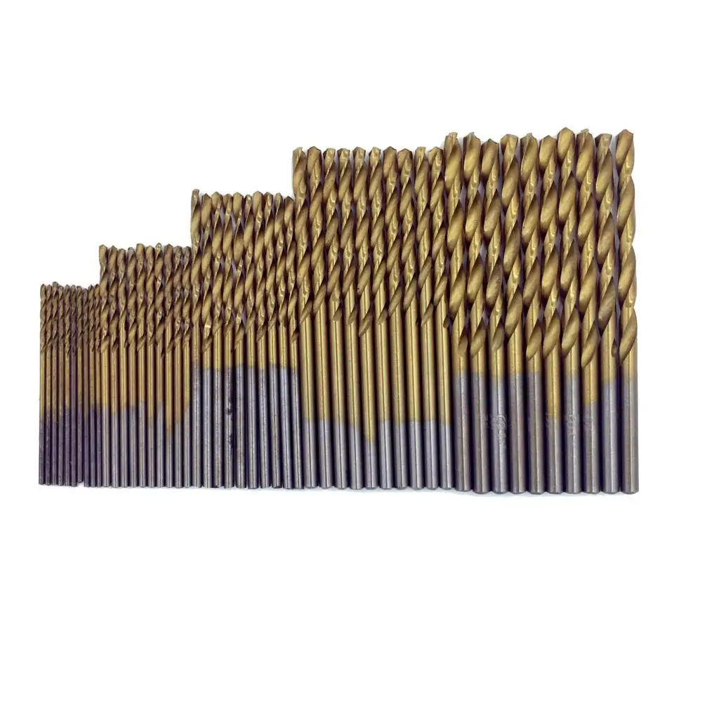 Newest 50pcs/Set 1mm - 3mm Drill Bit Titanium Coated HSS High Speed Steel Drill Bit Set Tool
Newest 50pcs/Set 1mm - 3mm Drill Bit Titanium Coated HSS High Speed Steel Drill Bit Set Tool