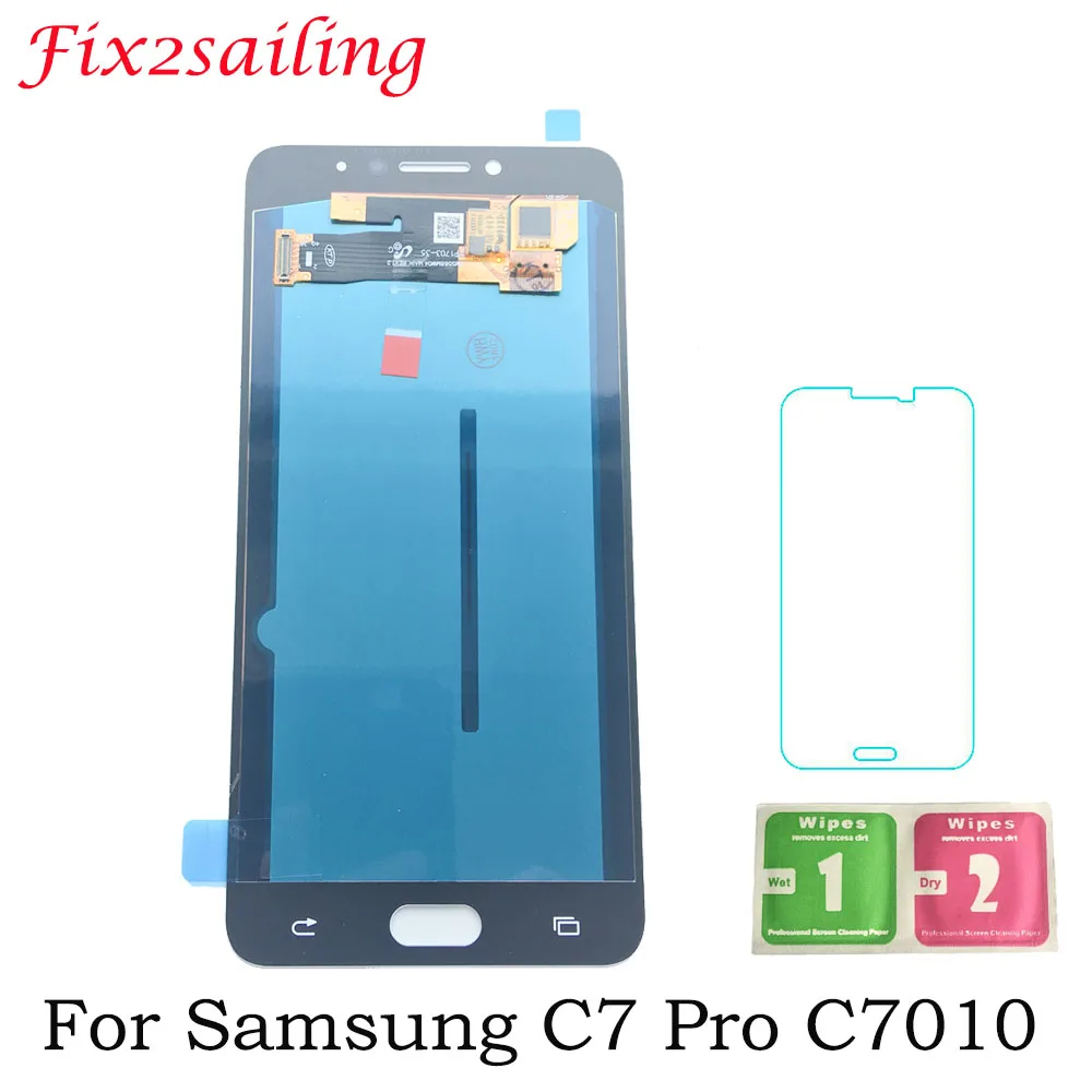 

5.7'' Super Amoled Screen For Samsung for Galaxy C7 Pro C7010 SM-C7010Z LCD Display with Touch Screen Digitizer panel Assembly