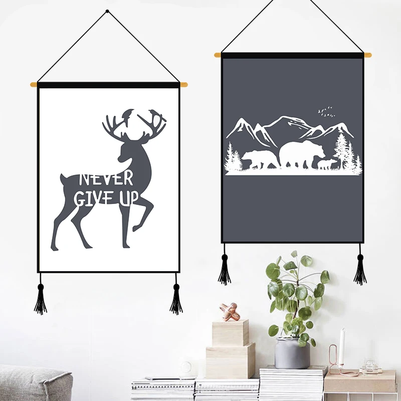 Pumelo Tree Wall Hanging Paintings Black and White Deer and Bear Animal Canvas Home Decoration Acessories Wall Decor
Pumelo Tree Wall Hanging Paintings Black and White Deer and Bear Animal Canvas Home Decoration Acessories Wall Decor