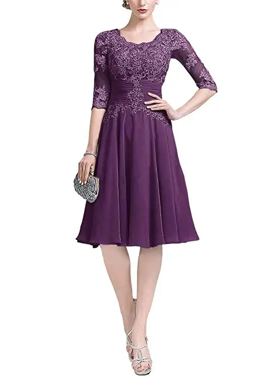 2019 Women's Knee Length Chiffon Formal Dress 1/2 Sleeves Ruffle Mother of The Bride Dress Mother Of The Bride Dress
2019 Women's Knee Length Chiffon Formal Dress 1/2 Sleeves Ruffle Mother of The Bride Dress Mother Of The Bride Dress